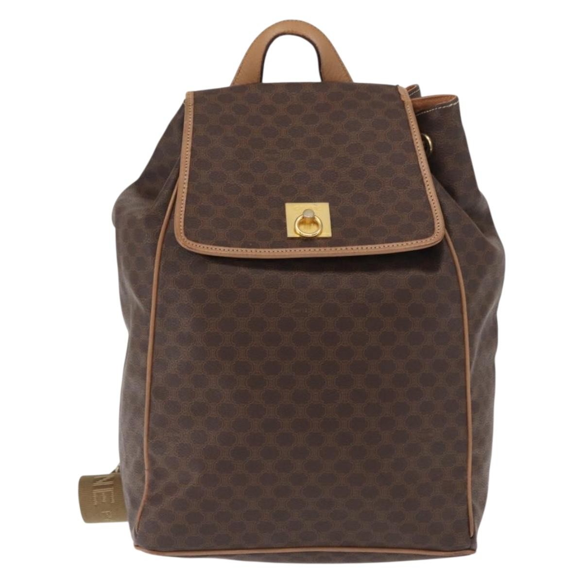Celine Vintage Macadam Backpack Canvas and Leather - image 1