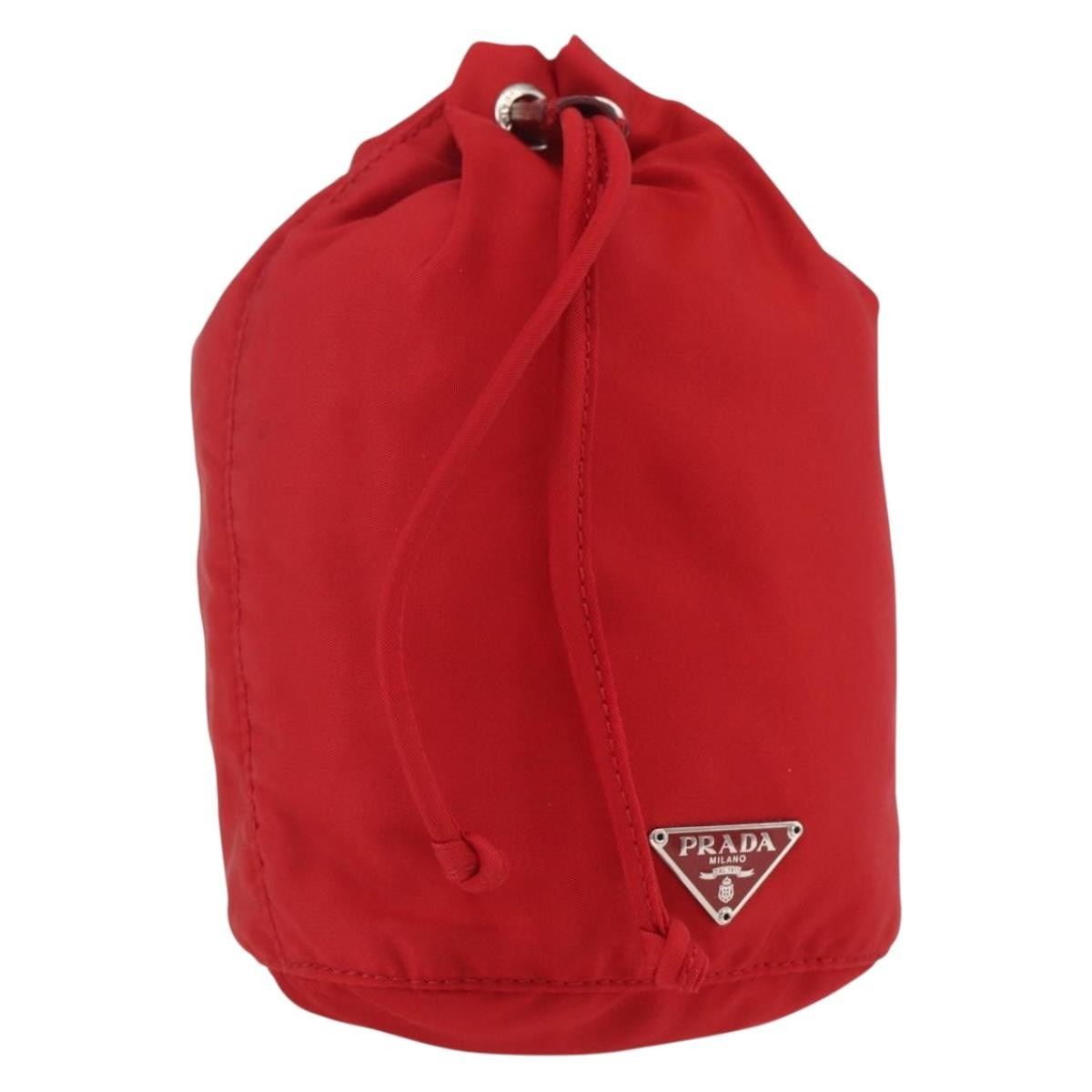 Prada Drawstring Wristlet Bucket Bag Tessuto Small - image 1