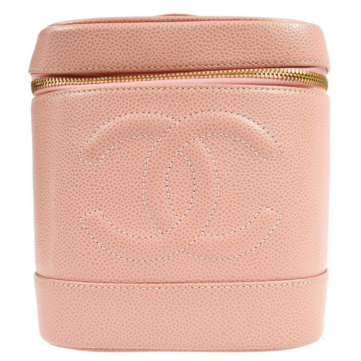 Chanel Vintage Timeless Cosmetic Case Caviar Small - image 1