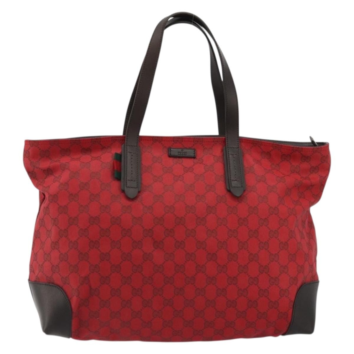 Gucci Original Zip Tote GG Canvas with Leather Large - image 1