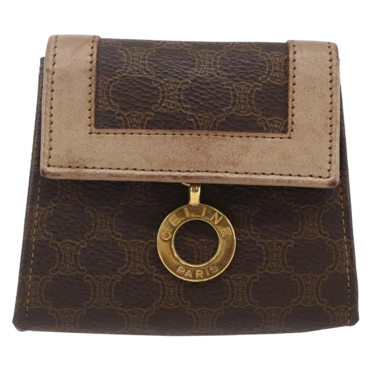 Celine Vintage Macadam Shoulder Bag Canvas and Leather - image 1