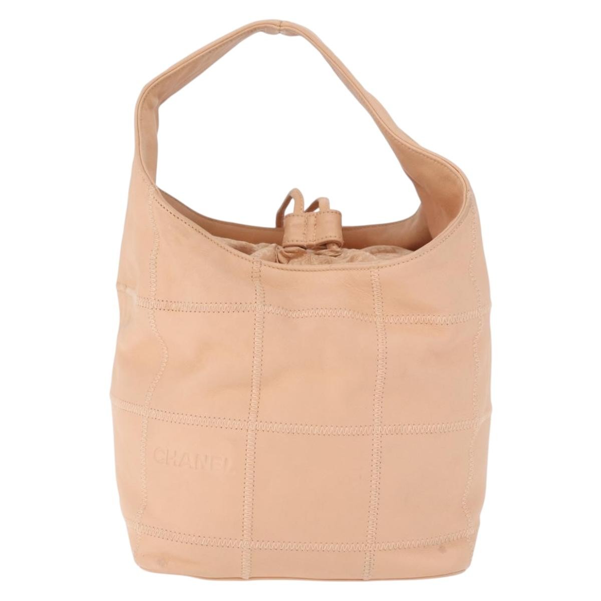 Chanel Square Stitch Tassel Hobo Quilted Leather Small - image 1