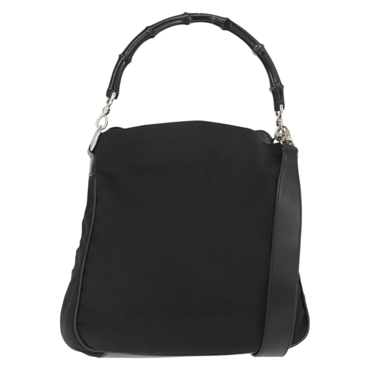 Gucci Vintage Bamboo Handle Bag Nylon - image 1