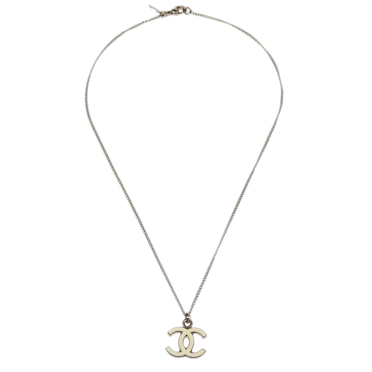 Chanel CC Logo Pendant Necklace Metal - image 1