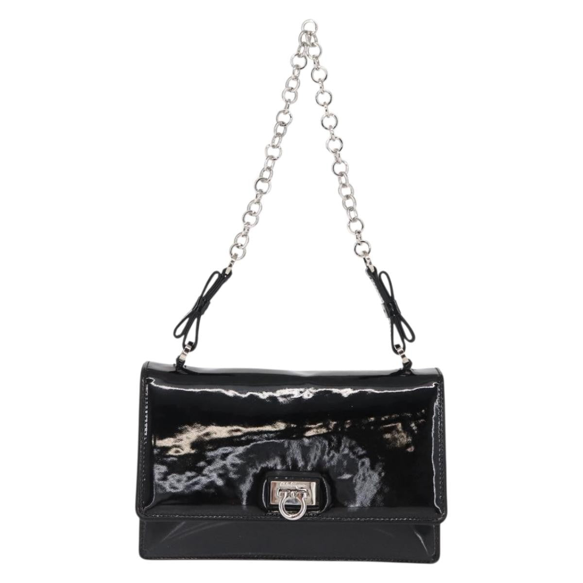 Salvatore Ferragamo Gancini Chain Shoulder bag Patent leather - image 1