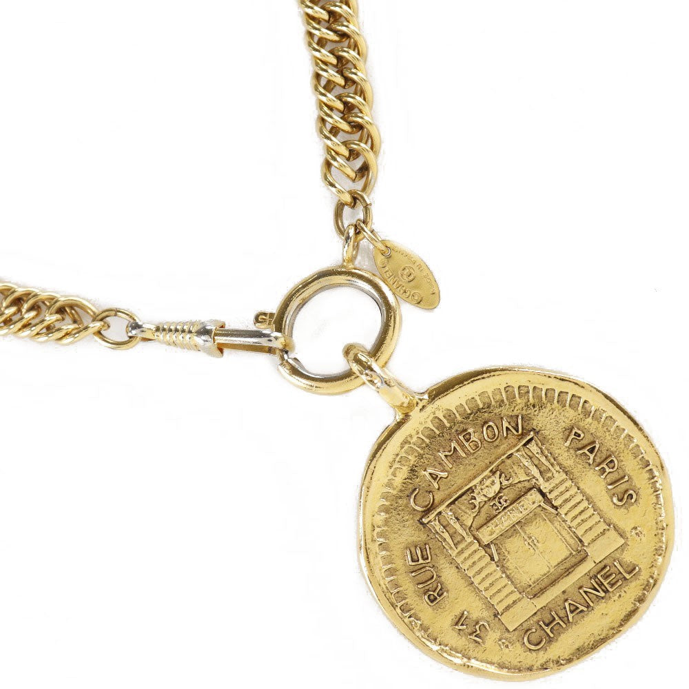 Chanel Vintage 31 Rue Cambon Medallion Pendant Necklace Metal - image 1