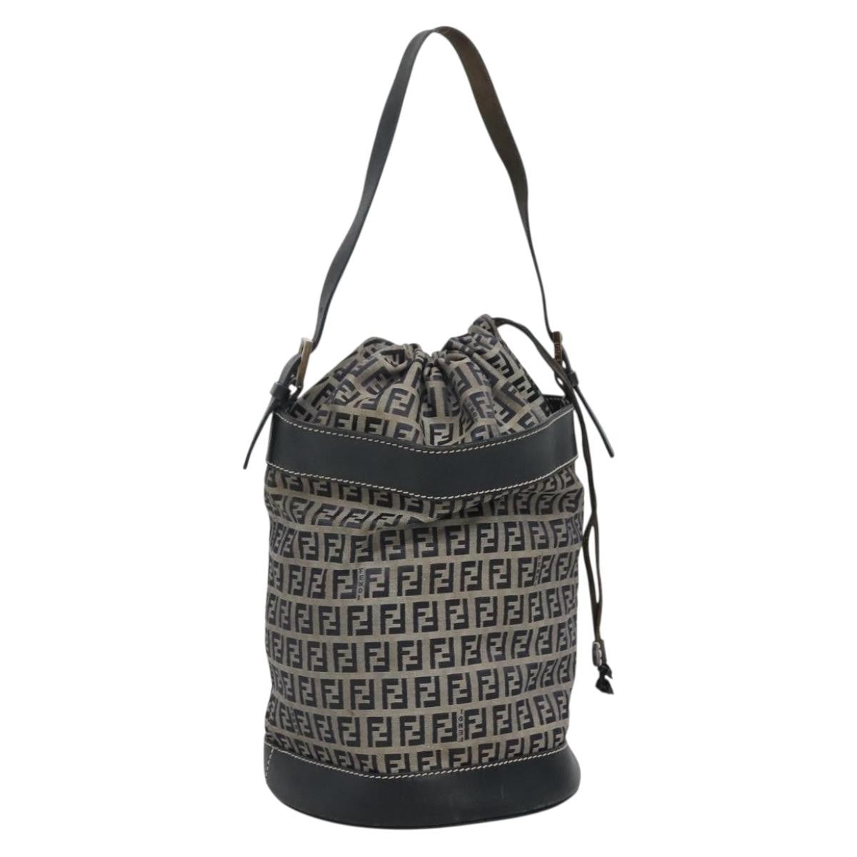 Fendi FF Logo Mon Tresor Bucket Bag Printed Shearling with Leather Mini - image 1