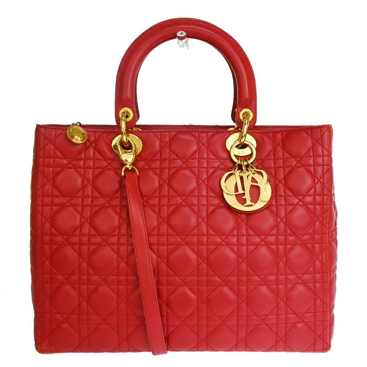 Christian Dior Vintage Lady Dior Bag Cannage Quilt Lambskin Medium - image 1