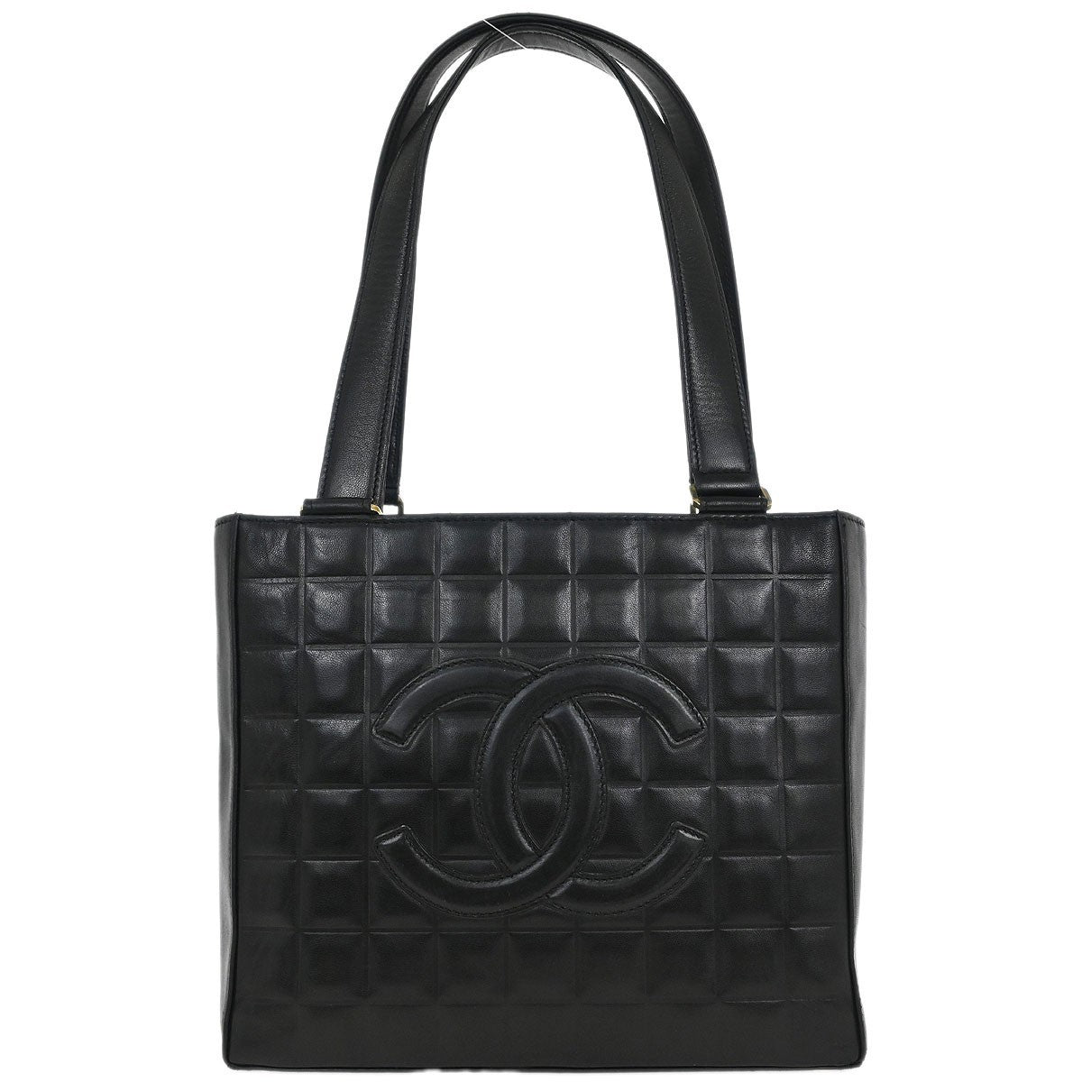 Chanel Chocolate Bar CC Tote Quilted Leather Small - image 1
