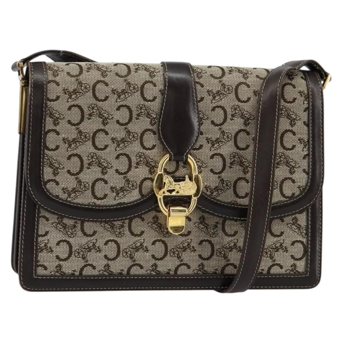 Celine C Sulky Shoulder bag Canvas and Leather - image 1
