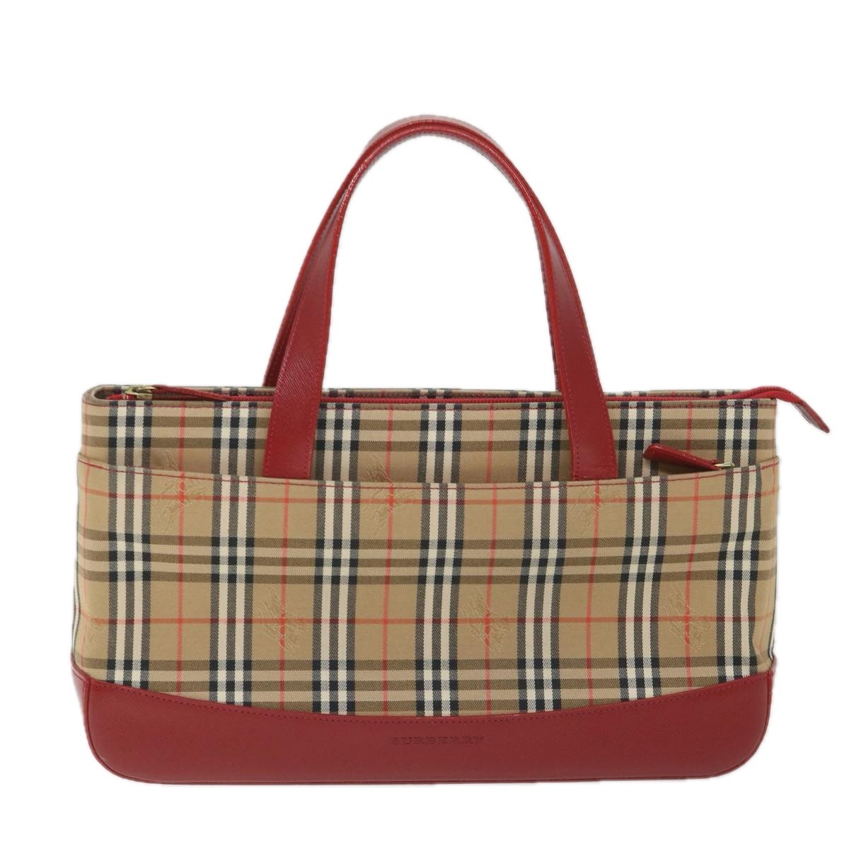 Burberry Nova Check Handbag Leather and Nylon - image 1