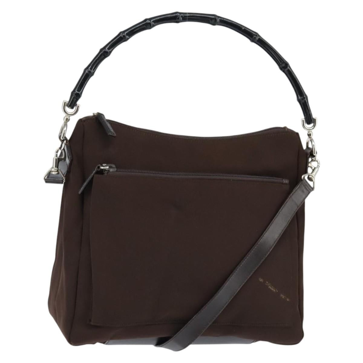 Gucci Vintage Bamboo Handle Bag Nylon - image 1