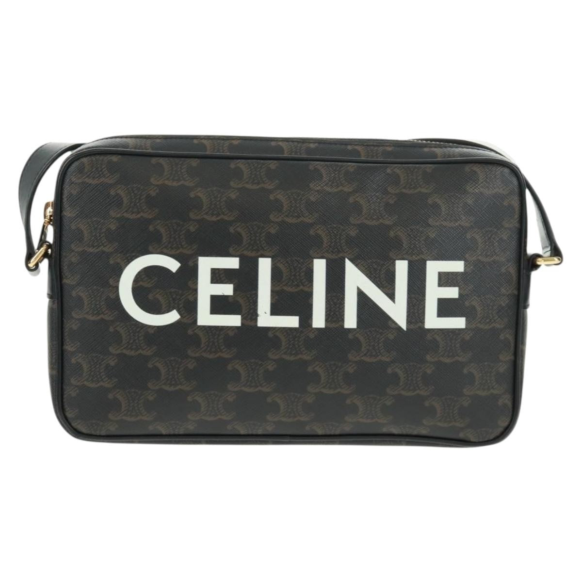 Celine Logo Messenger Bag Triomphe Coated Canvas Medium - image 1