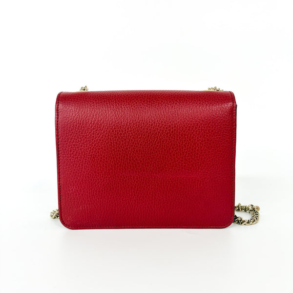 Gucci Interlocking G Heart Shoulder Bag Diagonal Quilted Leather Mini