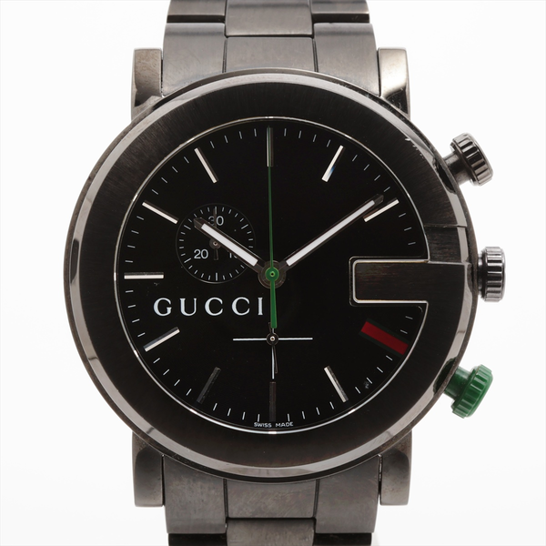 Gucci G-Chrono Chronograph Quartz Watch Stainless Steel and Leather 44 - image 1