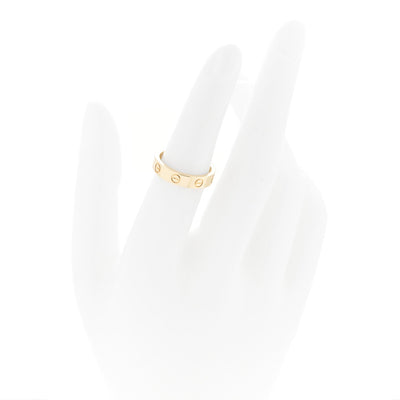 18K Yellow Gold Diamond 4mm LOVE Wedding Band Ring 51 5.75