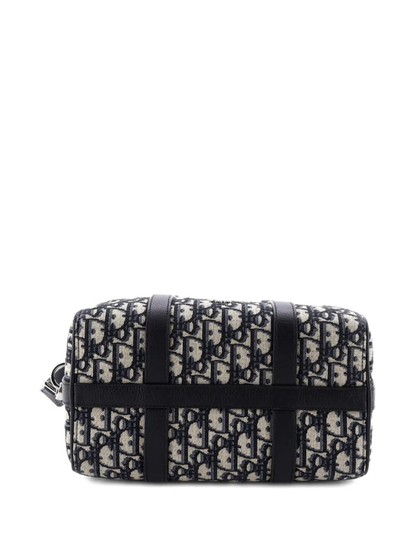 Christian Dior Bowler Bag Cannage Printed Canvas Medium