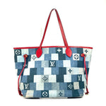 Louis Vuitton Neverfull Tote Damier and Monogram Patchwork Denim MM - image 1