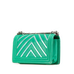 Chanel Boy Flap Bag Chevron Lambskin with Holographic PVC Old Medium - image 2
