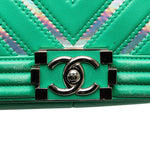 Chanel Boy Flap Bag Chevron Lambskin with Holographic PVC Old Medium - image 9
