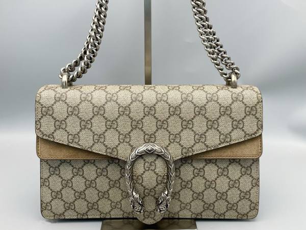 Gucci Dionysus Top Handle Chain Bag GG Coated Canvas medium - image 1