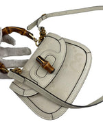 Gucci Vintage Convertible Bamboo Top Handle Bag Leather Small - image 4