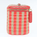 Chanel Classic Vanity Case with Chain Striped Raffia and Jute Mini - image 4