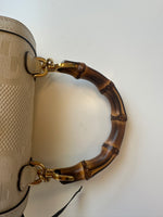 Gucci Vintage Convertible Bamboo Top Handle Bag Leather Small - image 8