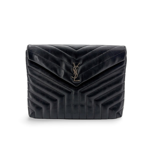 Saint Laurent LouLou Puffer Clutch Leather Small - image 1