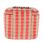 Chanel Classic Vanity Case with Chain Striped Raffia and Jute Mini - image 2