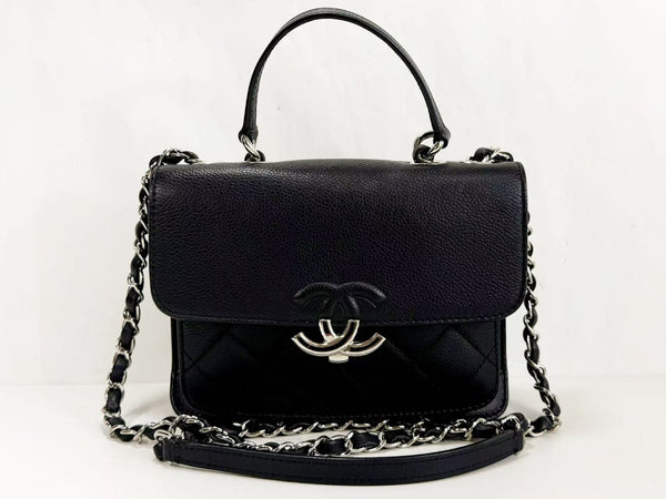 Chanel Vintage Coco Logo Shoulder Bag Quilted Printed Canvas Large - image 1