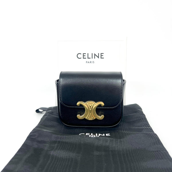 Celine Triomphe Shoulder Bag Smooth Calfskin Mini