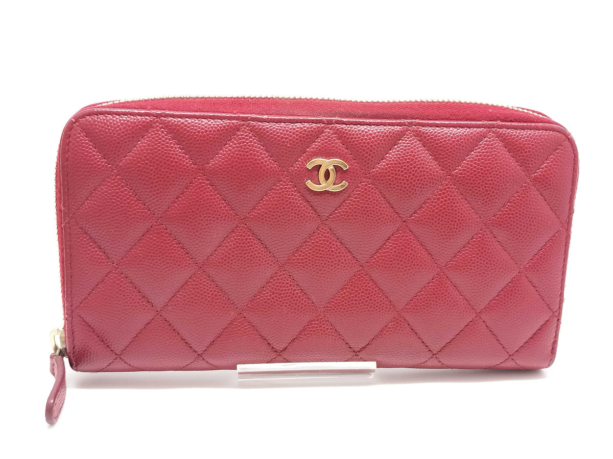 Chanel Zip Around Organizer Wallet Quilted Caviar Large - image 1