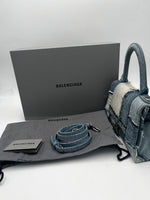 Balenciaga Hourglass Top Handle Bag Denim medium - image 9