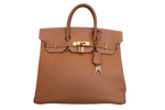 Hermes HAC Birkin Bag Brown Courchevel with Gold Hardware 32 - image 1