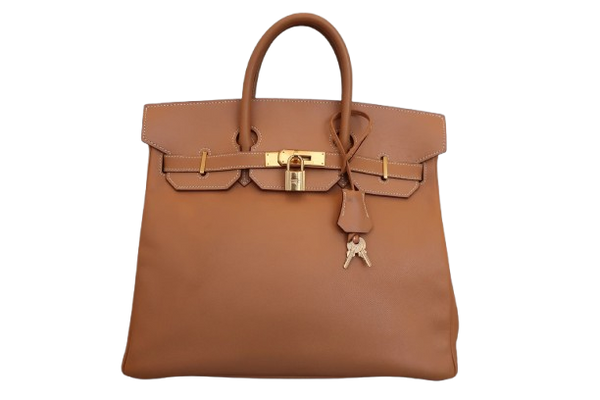 Hermes HAC Birkin Bag Brown Courchevel with Gold Hardware 32 - image 1