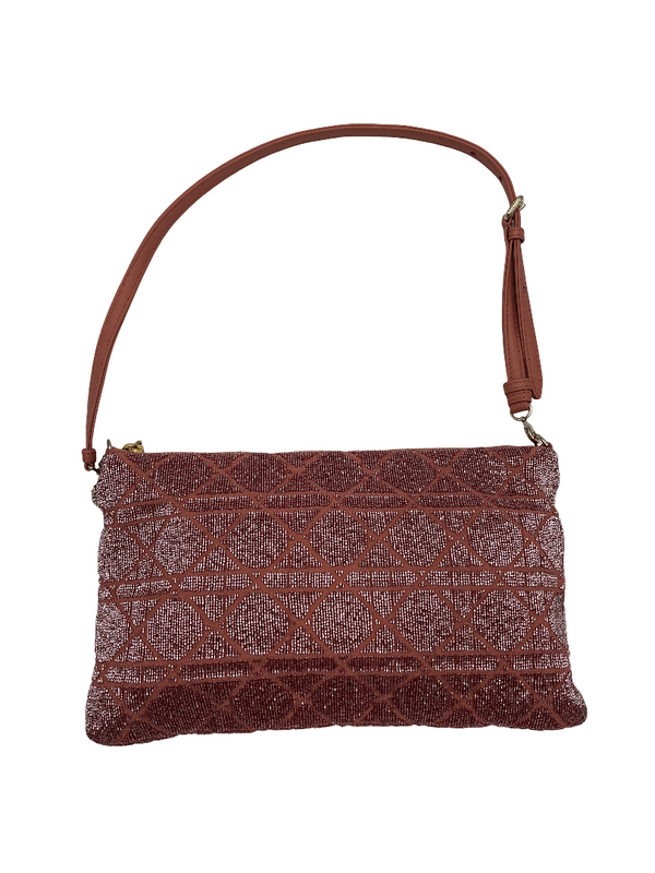 Christian Dior Cannage Handbag Cotton Bead Embroidery moyen