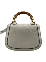 Gucci Vintage Convertible Bamboo Top Handle Bag Leather Small - image 2