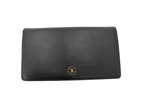 Chanel CC Logo Zipper Long Bifold Leather - image 1