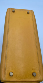 Hermes Kelly 32 Graine Couchevel Yellow leather 28 - image 14