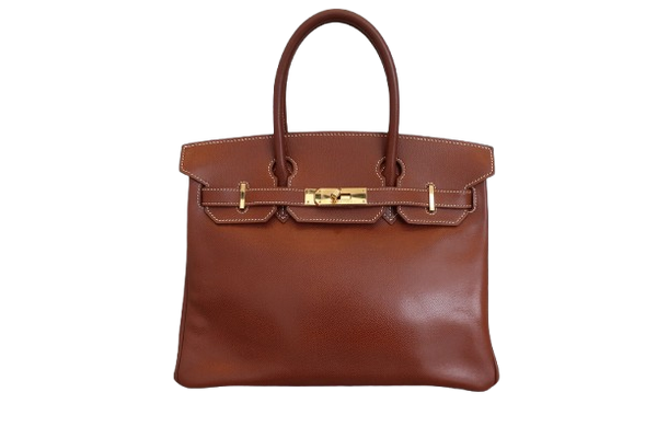 Hermes Birkin Handbag Brown Veau Grain Lisse with Gold Hardware 30 - image 1