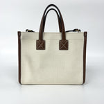 Burberry Freya Shopping Tote Canvas with Leather Mini - image 3