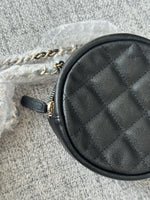 Chanel Round Clutch with Chain Quilted Lambskin Mini - image 9