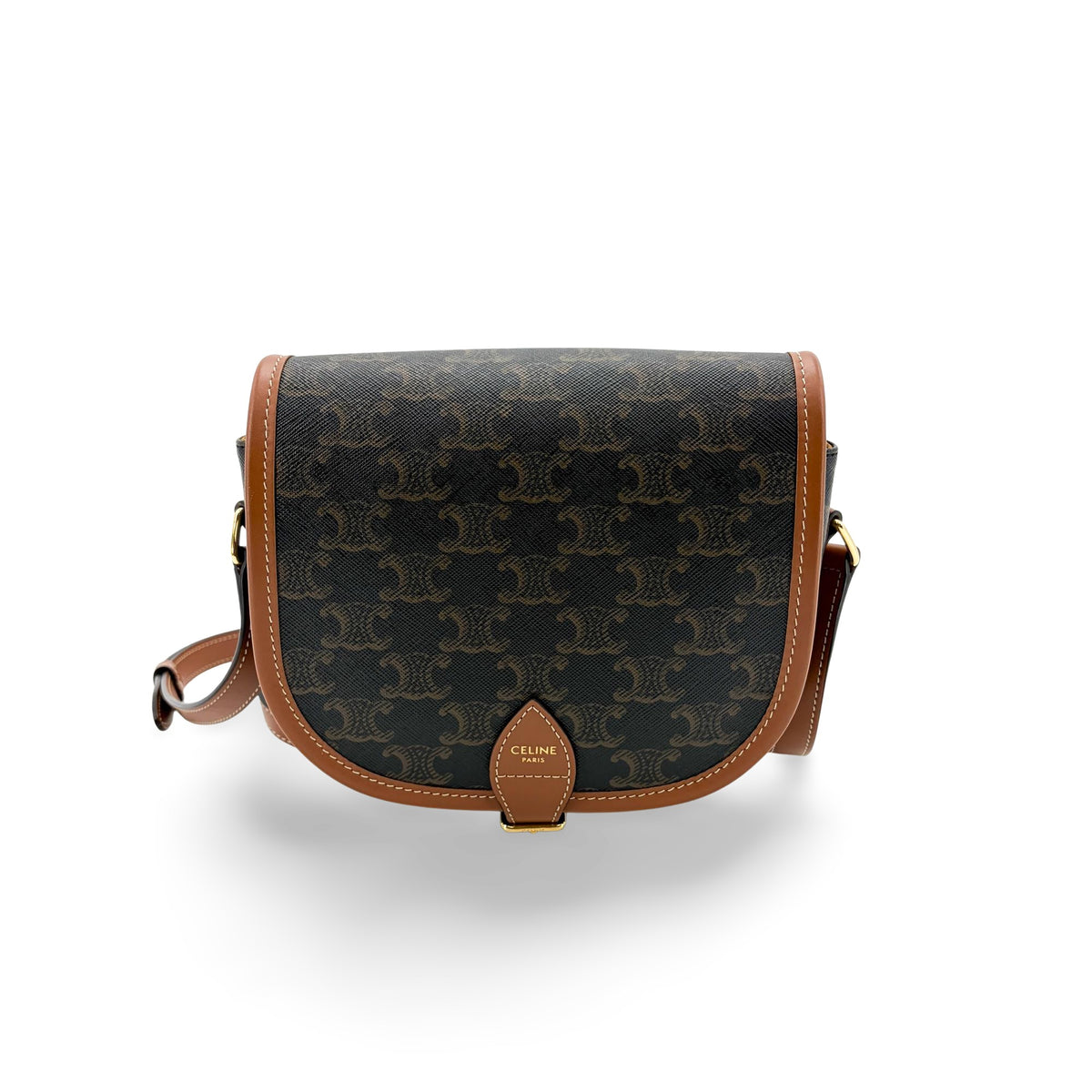 Celine Cuir Triomphe Folco Bag Leather - image 1