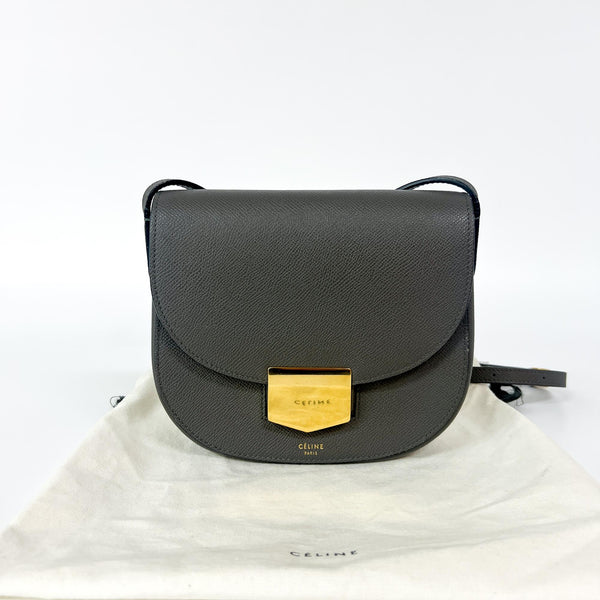 Celine Trotteur Crossbody Bag Grainy Leather Small