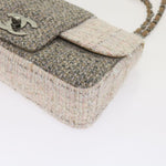 Chanel Classic Flap Clutch with Chain Tweed - image 6