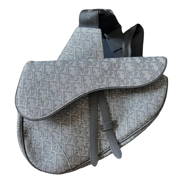 Christian Dior Saddle Crossbody Bag Oblique Canvas Maxi - image 1