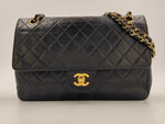 Chanel Double Chain Flap Bag Quilted Leather Medium - image 6