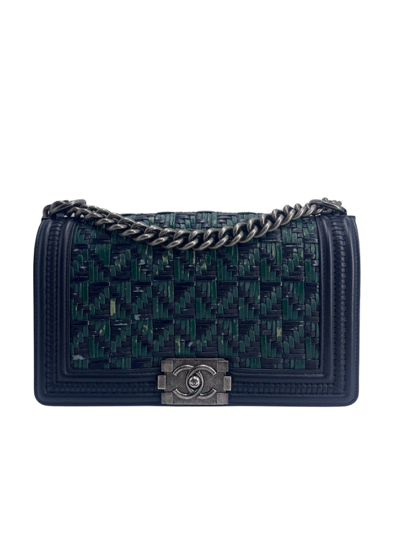 Chanel Boy Clutch Shoulder Bag Tweed Medium - image 1