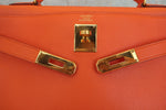 Hermes Kelly Handbag Orange Gulliver with Gold Hardware 32 - image 14